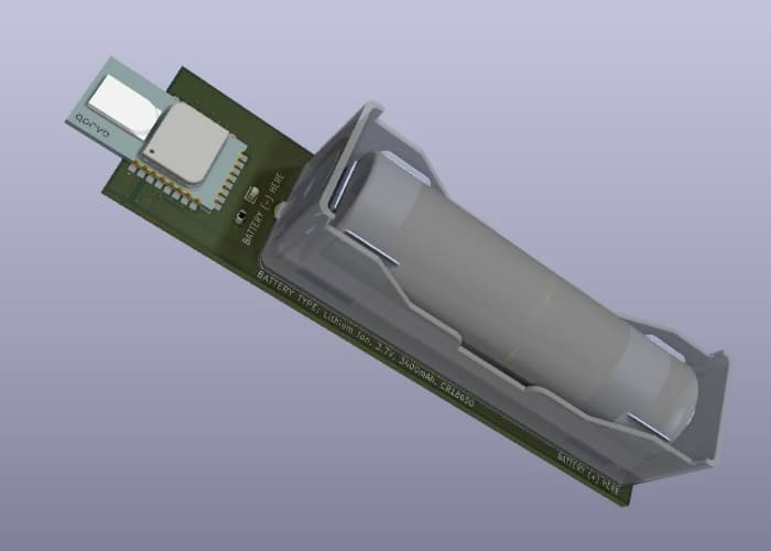 KiCad Tag PCB with components
